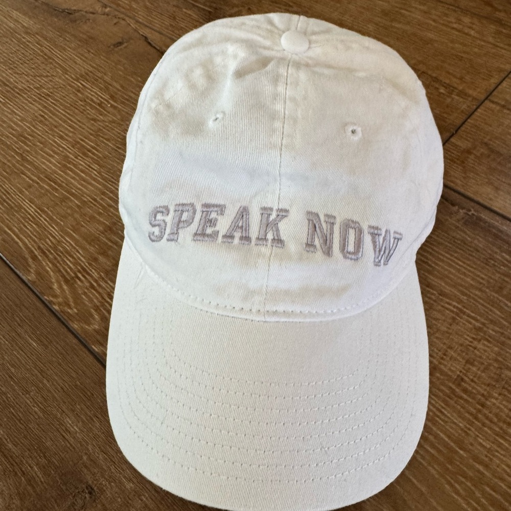 White 'Speak Now' Baseball Cap